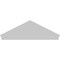 Ekena Millwork Peaked Cap Sunburst Architectural PVC Combination Pediment, 74"W x 25-3/8"H x 2-3/4"P (Pitch 6/12) PEDPC074X255PKC01 - alternate 3